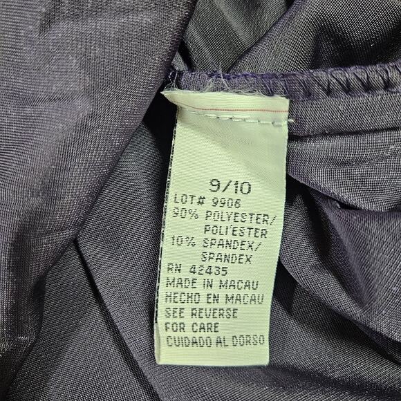 Vintage Velvet Floral Maxi Dress 9/10 Purple Fairy Goth Whimsigoth Dawn Joy Y2K - Picture 10 of 16